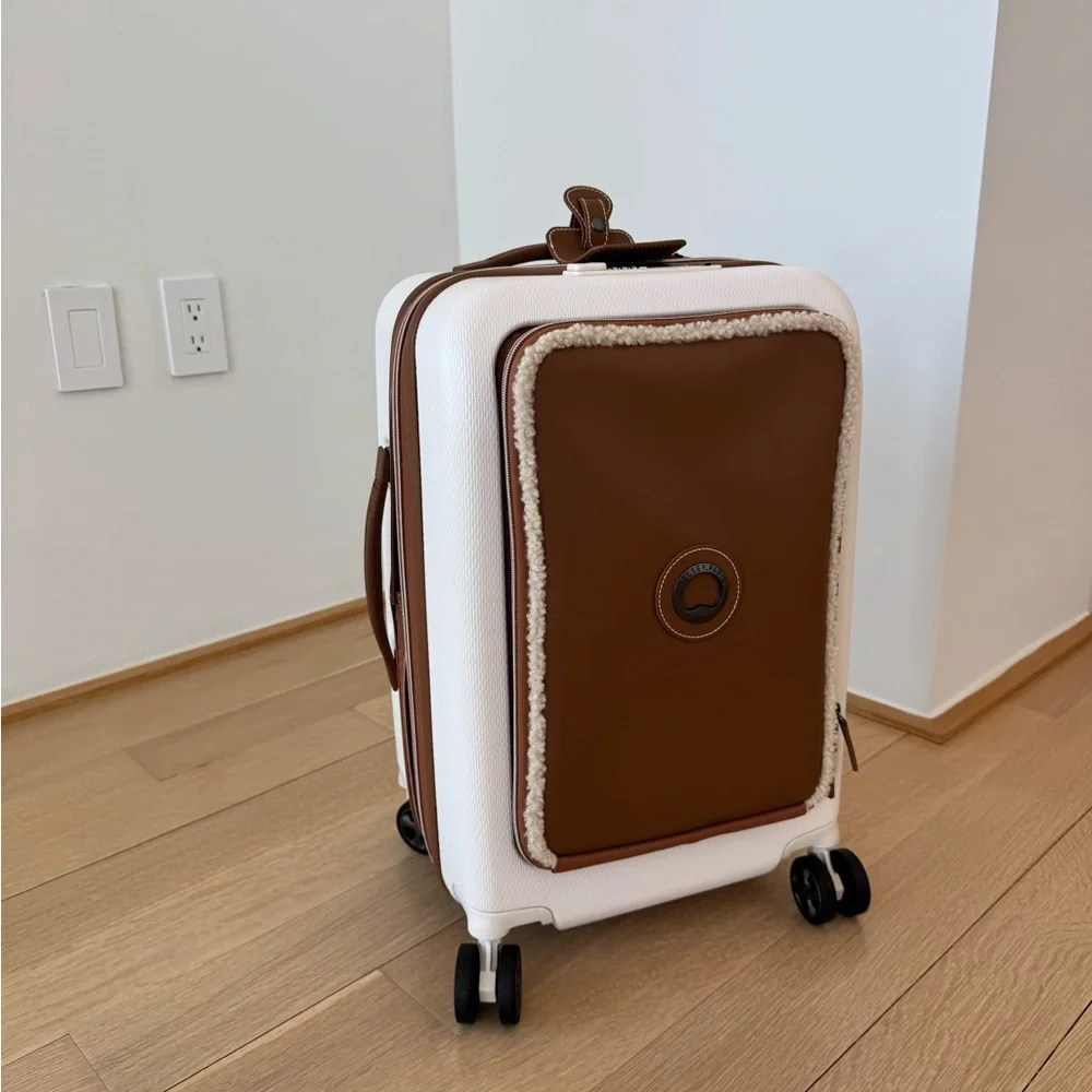NWT Limited Edition Delsey Paris Chatelet 2.0 Air Brown and White Carry On - Picture 12 of 16